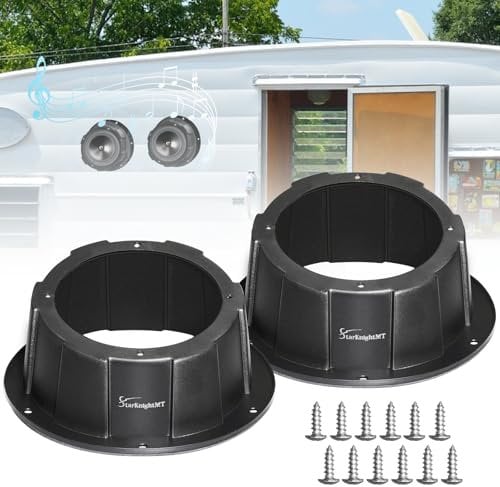 2PCS 6.5 Inch Speaker Pods StarknightMT Universal Angled Surface Mount Speaker Box Enclosure Only Compatible with 6.5 Speaker for RVs, UTVs, Trunks, Boats, Golf Carts, ATVs, Doors, Pre-Drilled Holes