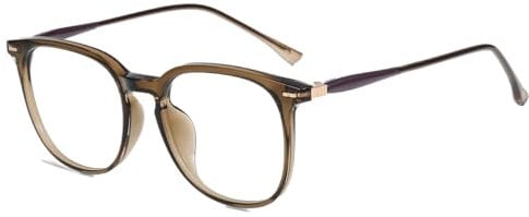 Firmoo Blaulichtfilter Lesebrille 2.0 für Damen Herren Blockieren Blaue Licht von PC Gaming, TV und Handy Runder Rahmen, Braun