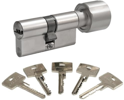 ABUS Bravus.2500 MX Magnet Knaufzylinder 45|40K | Sicherheitszylinder mit Magnet-Technologie | Höchster Kopierschutz | Patentschutz bis 2038 | 5 Schlüssel + Sicherungskarte | Einzelschließend