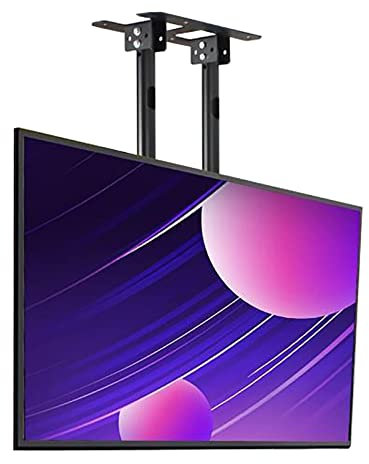 Soporte de TV móvil con ruedas Soporte de TV universal de 55 a 75 pulgadas Soporte de TV con ruedas con 2 bandejas, carrito giratorio universal para TV de pantalla plana, acero negro, carga 105 kg Sop