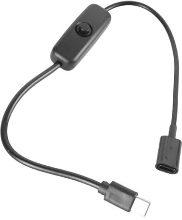 Dawutocap Câble de charge de type C de qualité supérieure - 30 cm de long - Câble d'extension USB C - Avec commutation pratique de la sortie 5 V - Pour gadgets et tablettes de jouets
