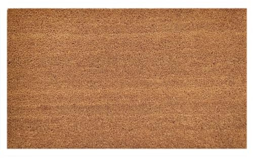 Amago home Türvorleger 100% Kokosmatte 60x40-100x80 cm rutschfest Fußabtreter Schmutzfangmatte Natur Latex Größe 80 x 100 cm