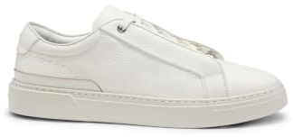 BOSS Mens Gary Tenn Gary Trainers in Grained Leather with Signature Trims Size