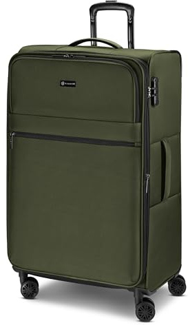 BUGATTI Check-in Koffer für Damen und Herren | großer XL Trolley 46.5 x 28.5 x 75cm aus hochwertigem, flexiblem Polyester Material | Erweiterbar & Doppelrolle| Valencia Soft Serie