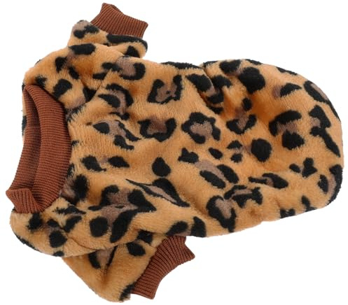 DIYEAH Hundepullover aus Korallenfleece für Kleine Hunde Welpenpullover mit Süßem Muster Nicht Leicht Verformbar und Robust für Haustier im Herbst und Winter