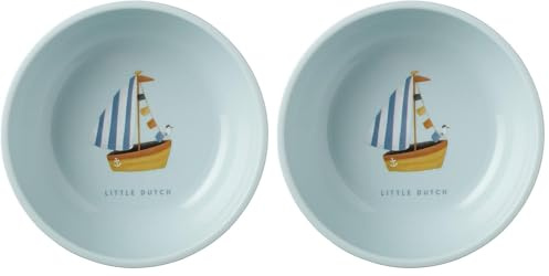 Mepal - Bol pour bébé Mio - Vaisselle pour bébé - Convient comme bol à porridge, bol à yaourt et bol à soupe - Passe au micro-ondes et au lave-vaisselle - 300 ml - Sailors bay (Lot de 2)