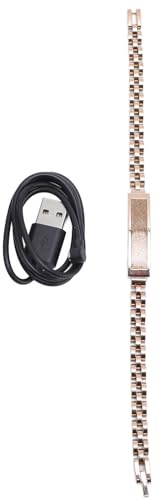 Smart Fitness Tracker Bracelet Zinc Alloy Bluetooth IP68 Rain Proof Wearable Smart Bracelet Step Counter for Sleep Sports Tracking Gold (Gold)