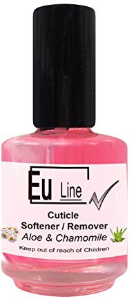 Euro Line Cuticle Remover Aloe & Chamomile Softener 15ml Salon Acrylic Preparation Liquid Nail Salon Treatment