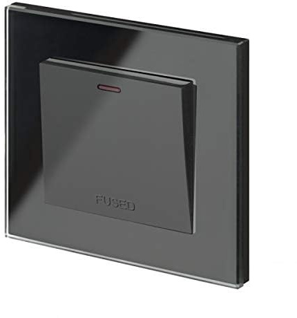 Retrotouch 01763 Black Crystal PG 13A DP Switched Fused SPUR