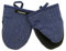 Cuisinart Mini Oven Mitts w/Neoprene for Easy Gripping, Chambray Kitchen Glove Accessory, Heat Resistant up to 500 degrees F, 13.9 x 17.7cm, Set of 2 - Indigo