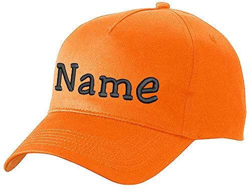 Nashville print factory Modisches Basecap Bestickt mit Namen oder Wunschtext | in 21 Farben (Orange)
