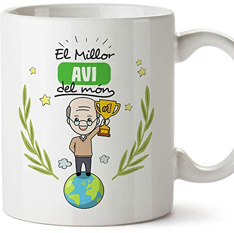 MUGFFINS Taza - Abuelo Mundo CAT (en catalán)