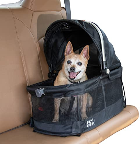 Pet Gear View 360 Pet Safety Carrier & Autositz für kleine Hunde und Katzen Drucktasten-Eingang