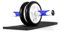 Bauchtrainer AB Roller Premium I Bauchtrainer mit Knieauflage I Bauchroller mit Komfortgriffen I Bauchmuskeltrainer I AB Wheel Muskeltrainer (Blau-Weiß)