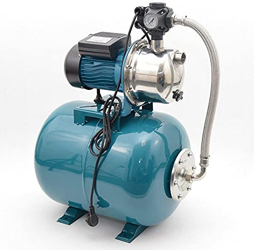 Hochwertiges Hauswasserwerk Pumpe 1100W, 1300W, Druckkessel 24-100L (80L - Pumpe 1100W)