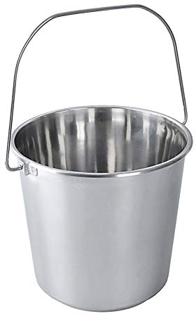 ORION GROUP Eimer Edelstahl | 5 L | Kücheneimer Futtereimer Milcheimer Edelstahl Eimer Lebensmittel