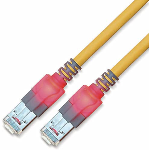 SACON Câble patch RJ45 CAT.6 S/FTP Identification lumineuse LSOH Jaune 3 m