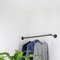 Natural Goods Berlin 1x Eckgarderobe Pipe GARD Corner | Temperguss Kleiderstange Decke Vintage Kleiderständer L-Form Wandmontage Kleiderschrank | Wasserrohre Fitting | DIY (B75 x T30cm, Industrial)