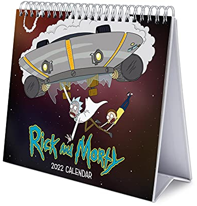 Grupo Erik Tischkalender 2022 -Rick and Morty Kalender 2022 Tischkalender - Tischplaner 2022 Planer 2022 CS22020 Grün