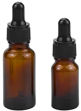 Bouteilles Compte-Gouttes en Verre Brun Vides,Flacon Compte-Gouttes en Verre,Marron Bouteilles en Verre,Avec Compte-gouttes en Verre Conique,Flacon de Pipette,Pour Huiles Essentielles/Aromathérapie