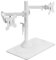 VIVO Freestanding Dual Monitor Stand with Sleek Glass Base and Adjustable Arms, Mounts 2 Screens up to 32 inch and 22 lbs Each, White, STAND-V002FGW
