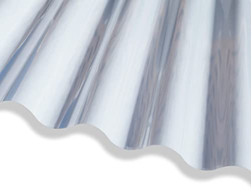 Ironlux - Plancha de Policarbonato Compacto Ondulado - Mini Onda - Espesor de 0,8mm - 3000 x 1000 - Material Resistente a la Lluvia - Color Opal