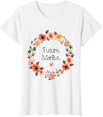 Femme EVJF Personnalisé Future Mariée Bride Couronne Terracotta T-Shirt