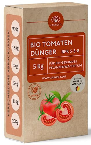 Bio Tomatendünger Langzeit 5 Kg - 100% Organischer Langzeitdünger mit Calcium & viel Kalium - Kalium Dünger - Bio Dünger Tomaten - Tomaten Dünger - Tomatendünger bio - Kaliumdünger