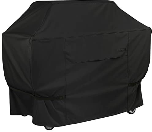 FQQF NettyPro BBQ Grill Cover 52 Inch Waterproof Heavy Duty, Fadeproof & UV Resistant, Barbecue Cover for Weber, Char-Broil, Brinkmann, Jenn Air, Nexgrill Grills and More, Black
