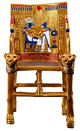 Generisch Wunderschöner König Tutanchamun Thron - handgefertigt aus ägyptischem Stein mit der Goldmalerei - Nachbildung - handgefertigt - hergestellt in Ägypten
