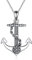 CUPENDA Wikinger Kompass Halskette Sterling Silber Anker Vegvisir Runen Anhänger Viking Schmuck Geschenke für Frauen