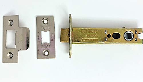 Infinity Decor Tubular Mortice Door Latch- Heavy Duty with Double Sprung CE Certified for Internal Use (Polished Nickel, 100mm)