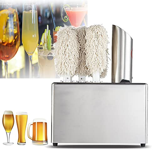 Electric Wine Glass Polishing Machine - 5 Heads Electric Wine Glass Polishing Machine, Warm Air Drying System, with Low Noise&High Efficiency Operation, for All Types of Cups&Occasions