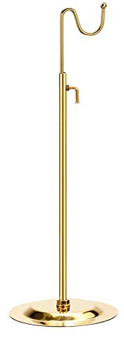 sourcing map Purse Display Stand Adjustable Tabletop Single Hook Handbag Rack Stainless Steel Bag Holder for Retail Boutique Store - Gold