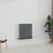 WarmeHaus Radiatore di Design a Colonna Orizzontale 600x550mm Grigio Rettangolare Pannello Piatto Singolo Radiatori Antrac
