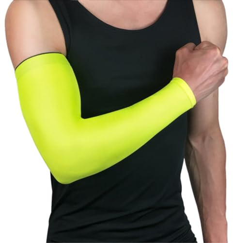 Wambere Ärmlinge für Damen Herren Jugend Kompressions Armstulpen Kühlende Armabdeckung Sonnenschutz Arm Ärmel Unisex-Ärmlinge für Radsport Golf Radfahren im Freien Spor,Grün M