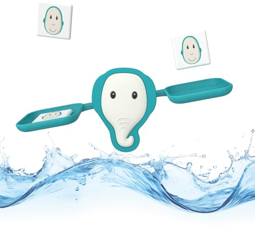 Matchstick Monkey, Bathtime Scale Balance Bath Toy, Antimicrobial Baby Bath Toy, Sensory Learning - 1 Scale, 6 Weight Chips, 12 Months Old+, Elephant