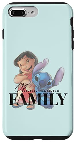 Disney 100 Anniversary Lilo & Stitch D100 Zitat Ohana Hülle für iPhone 7 Plus/8 Plus