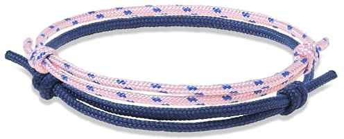 Made by Nami Surfer-Armband Set Herren & Damen • 2x Segeltau Armband Handgemacht • Maritimes Armband • Minimalistisches Armband • 100% Wasserfest & verstellbar • Freundschaftsarmbänder (Set 5)