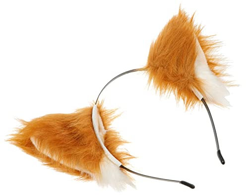 Plüsch Fuchs Ohren Haarreif Orange Halloween Mottoparty für Damen