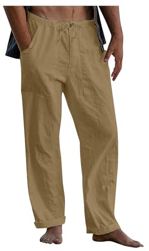 Blitzangebote Des Tages Schnittschutzhose Wathose Herren Wasserdicht Einfarbiges Sommerhose Mit Taschen Leicht Chino Hose Baumwoll Leinen Lederhose Herren Tracht Komplettset (Earthy Yellow, 5Xl)