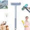 Pet Hair Remover Pet Hair Cleaning Brush With Squeegee Dog Cat Hair Removal Brush Tool Bidirectional Brush Head Extended Handle Reusable Fur Broom Couch Carpet Gifts For Pet Enthusiasts (1PCS)