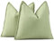 Madizz 2er Set Schlicht Chenille Kissenbezügen Weiche dekorative Kissenbezüge für Sofa Schlafzimmer Kissenhülle Grün 50x50 cm Quadrat