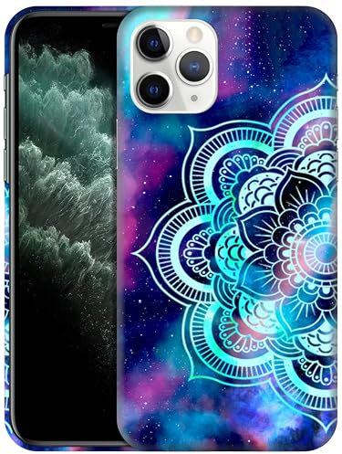 GlamCase for iPhone 11 Pro, iPhone 11 Pro Case - Mandala Galaxy Design Printed Slim & Sleek Cute Plastic Hard Snap on Protective Designer Back Phone Case/Cover for iPhone 11 Pro White