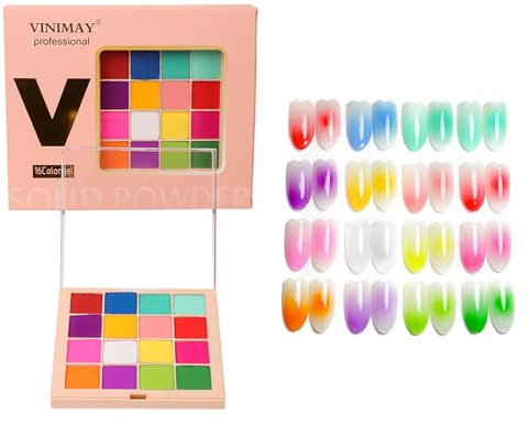 EnMart Glitzerpuder für Nägel, 16 Nagel Puder Chrom Pulver Set Glitter Kosmetik Nägel Art Dekorative Glitzer für Gesicht Körper Slime Party Halloween Weihnachten Kunsthandwerk Schminke Set(03)