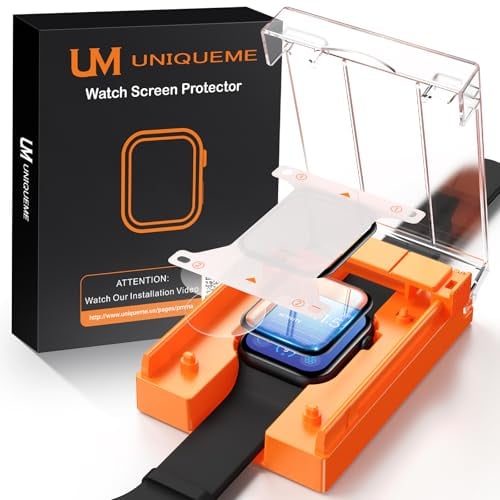 UniqueMe Pellicola Protettiva per Apple Watch 40 MM Series SE/6/5/4, 2 Pezzi Pellicola PMMA, Auto Guarigione, HD Trasparente Protezione Schermo per iWatch 40 MM