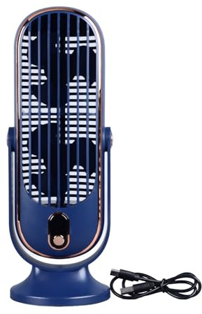Ventilateur de Table Tour Oscillant ¨¤ 5 Vitesses avec Flux D'air turbocompress¨¦, Fonctionnement Silencieux, Pale de Ventilateur Amovible pour la Maison, le Bureau et les Espaces