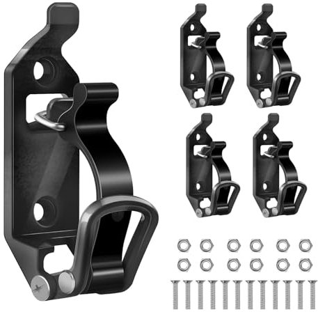 4 Stück Schaufelhalterung für Dachträger, Wandmontagehalterungen Klemmmontagesatz, für Offroad Dachträger, Spatenhalter Axthalter, Besenhalterung Wand, Gartengerätehalter