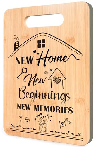 Luvart New Home Housewarming Gifts - House Warming Gifts for New Home, Chopping Board Housewarming Presents Ideas, New House Essentials Cutting Board, Kitchen Presents for Couples Friend Family