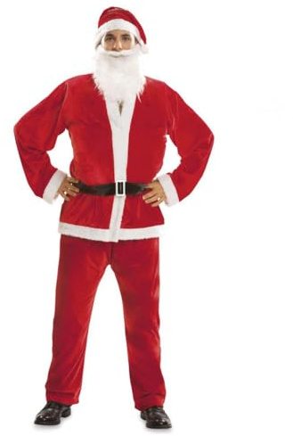 viving - Weihnachtsmann-Kostüm, Hut, Bart, Jacke, Gürtel und Hose, Größe XXXL (1)